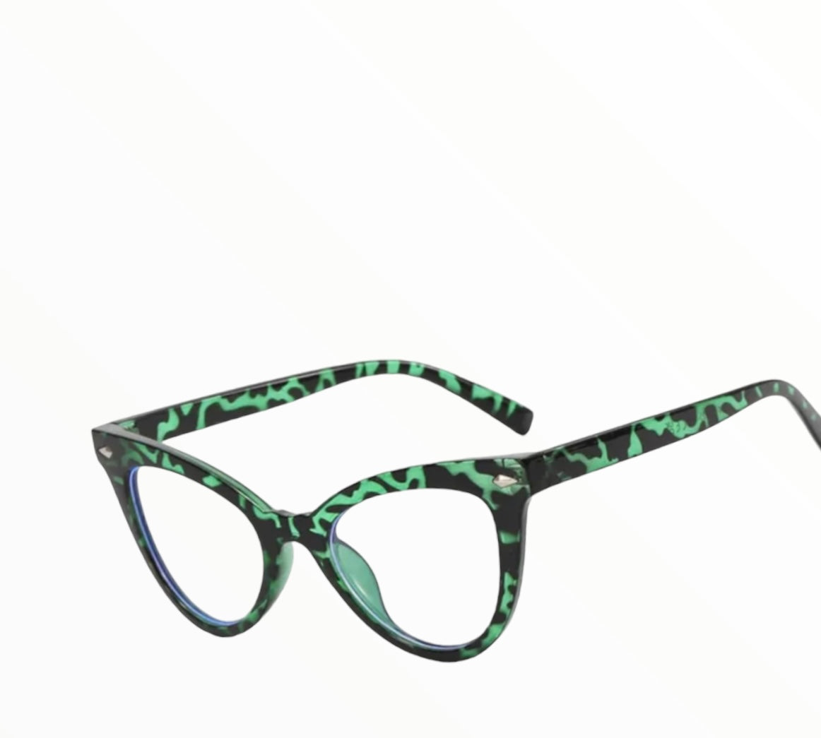 Green Leopard glasses