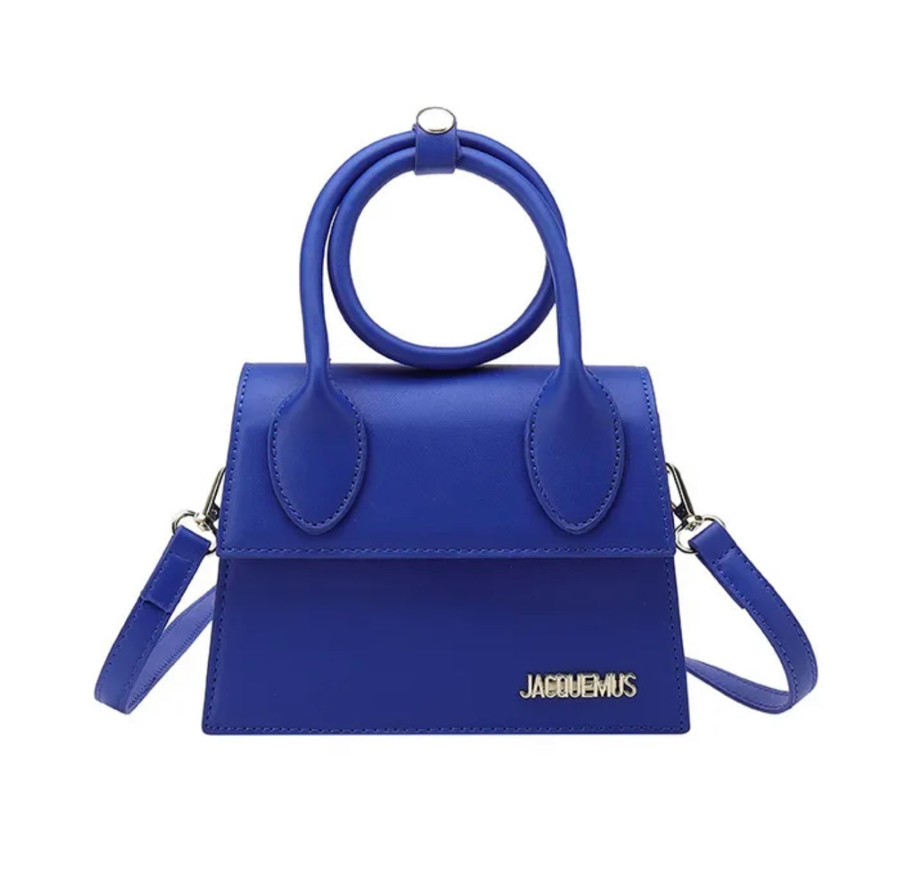 Blue Leather Handbag